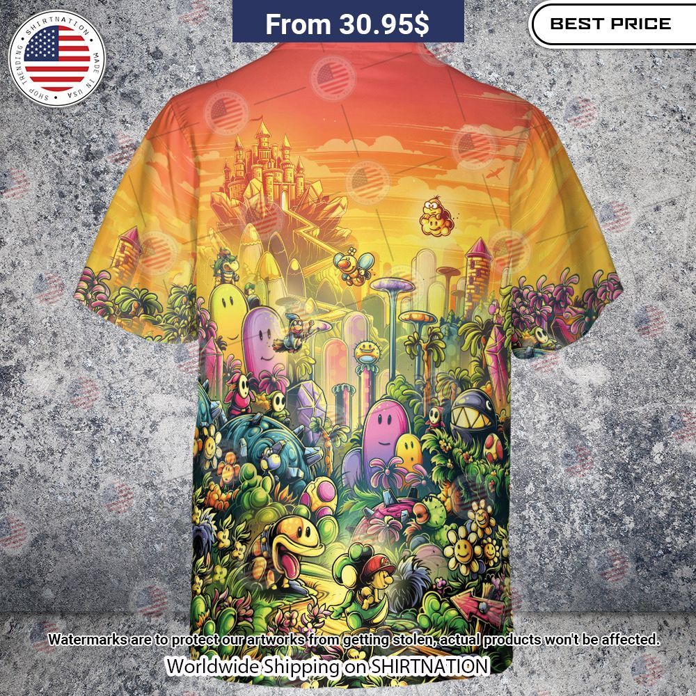 NEW Mushroom Kingdom Mario Hawaii Shirts Eye soothing picture dear