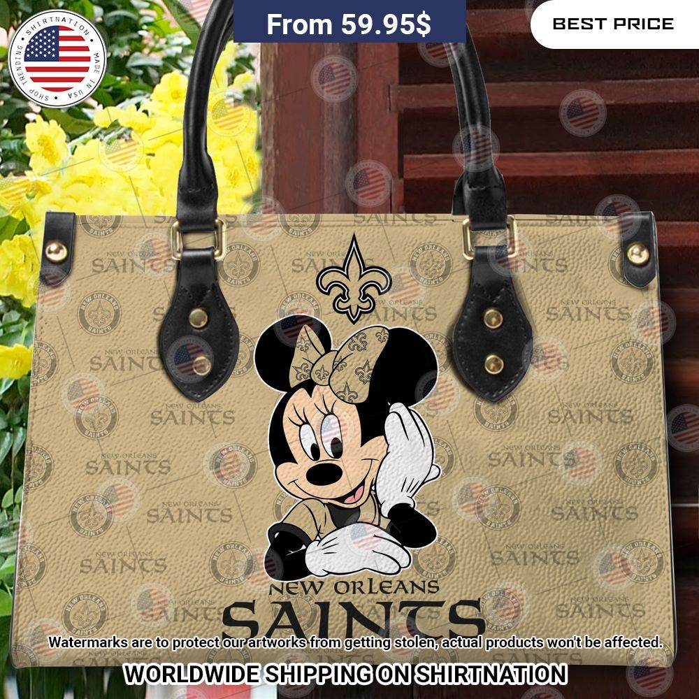 New Orleans Saints Minnie Mouse Leather Handbag You are always amazing