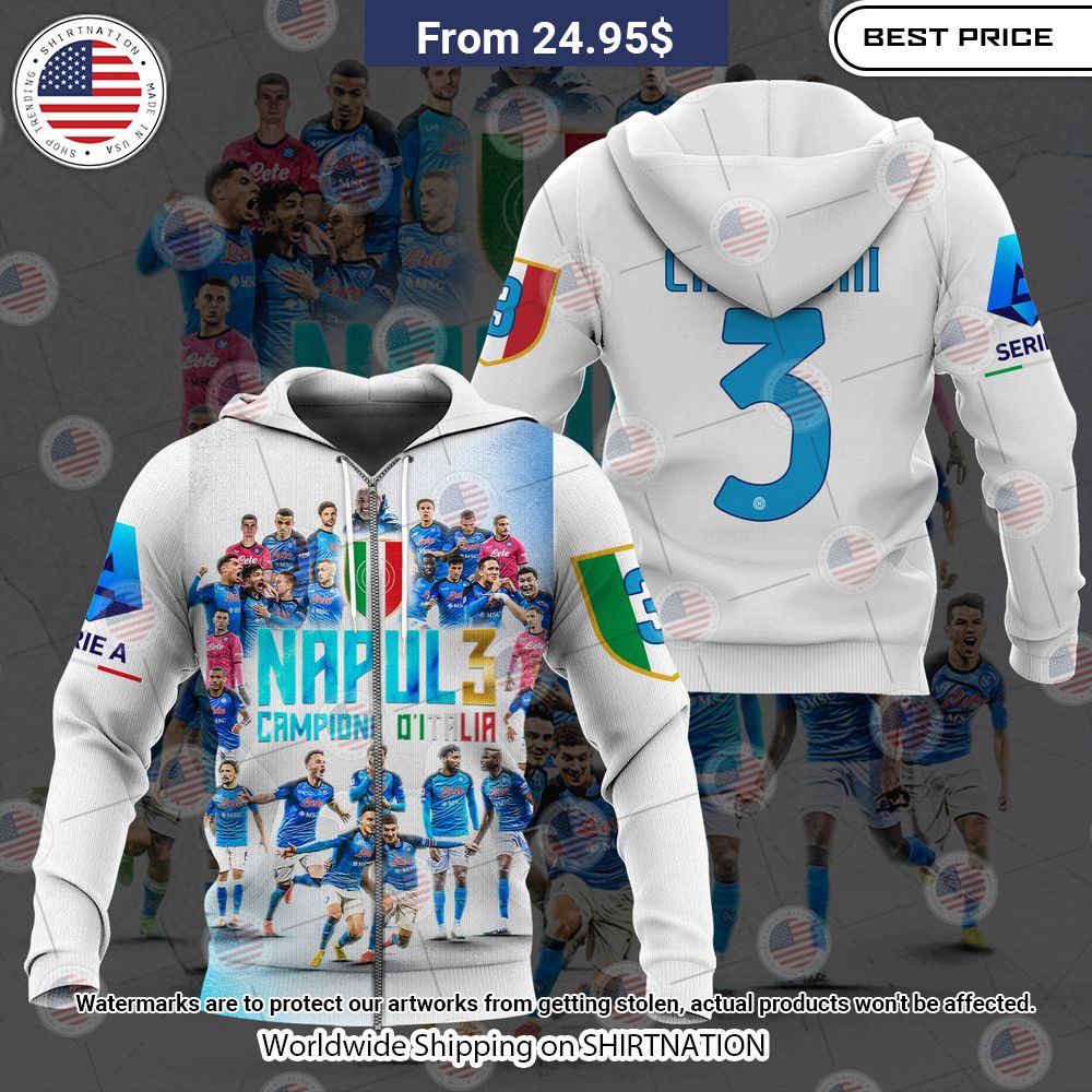 NEW SSC Napoli Campione D'italia 3D Shirt You look elegant man