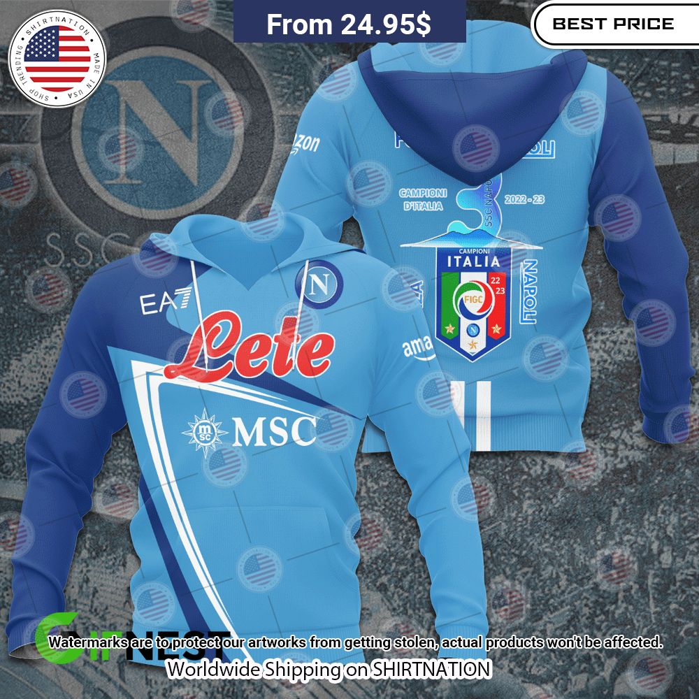 NEW SSC Napoli Campione D'italia Hoodie Shirts Impressive picture.