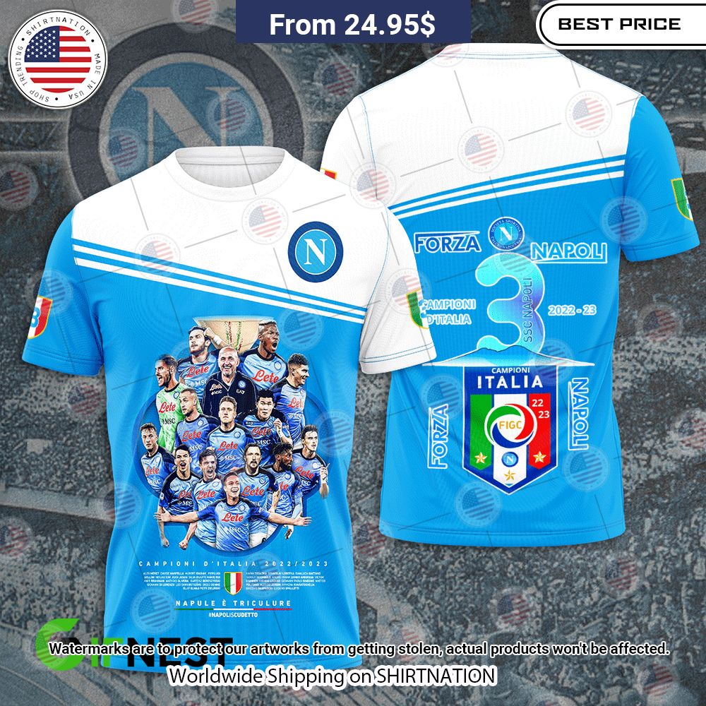 NEW SSC Napoli Campione D'italia T-Shirt Hoodies
