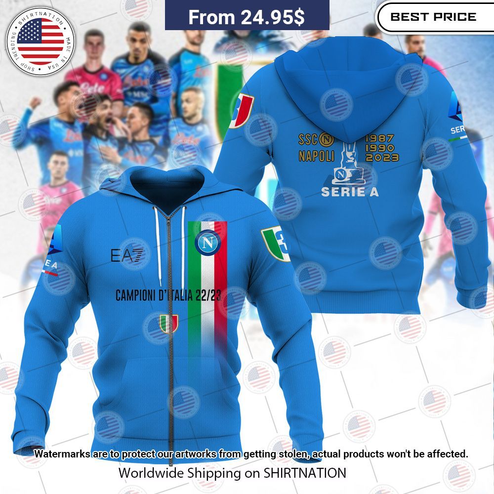 NEW SSC Napoli Serie A Hoodies Lovely smile