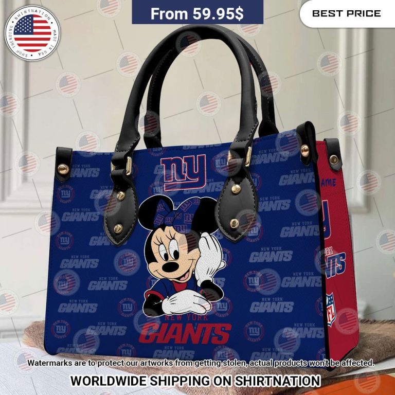 New York Giants Minnie Mouse Leather Handbag You are always amazing