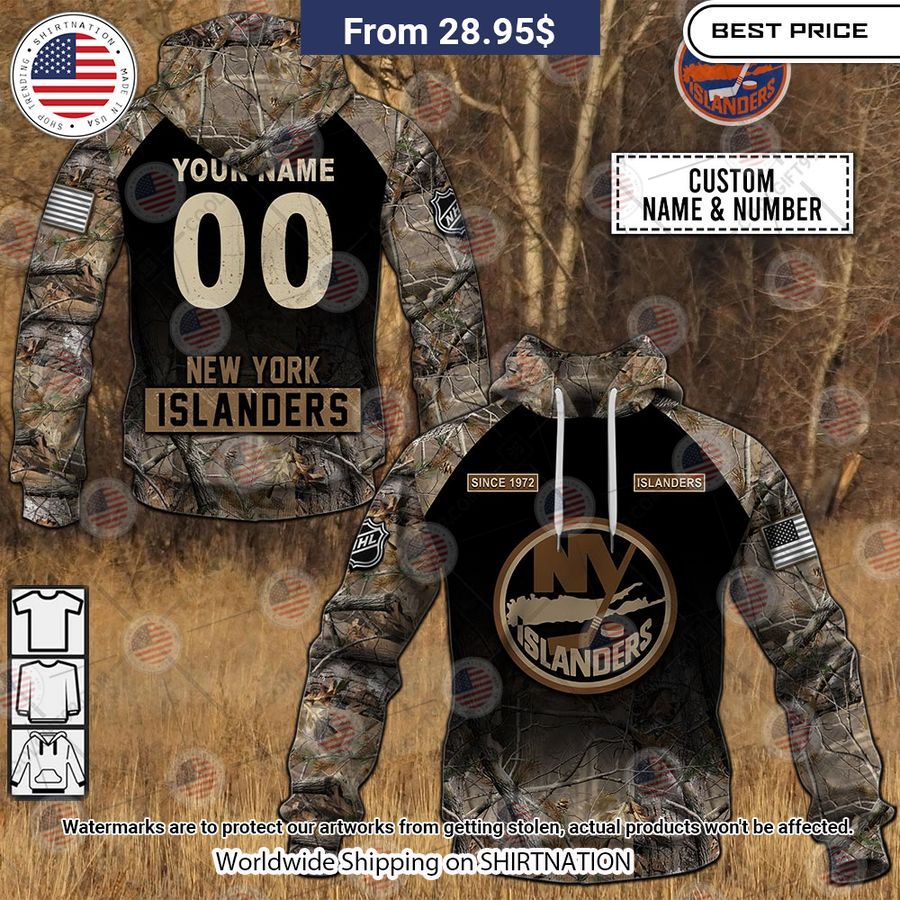 New York Islanders Hunting Camouflage Custom Hoodie