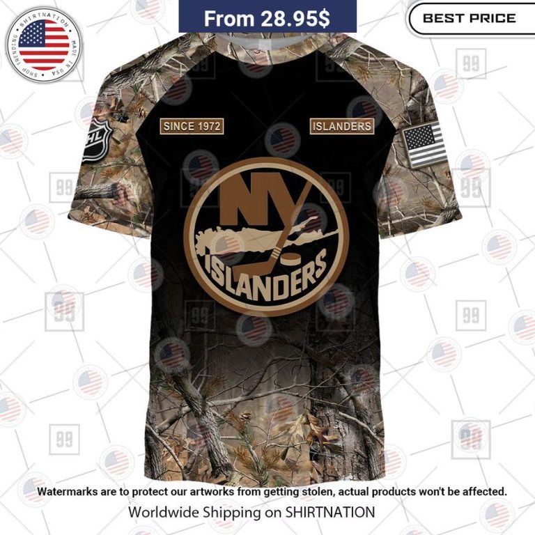 New York Islanders Camouflage Custom Hoodie Stunning