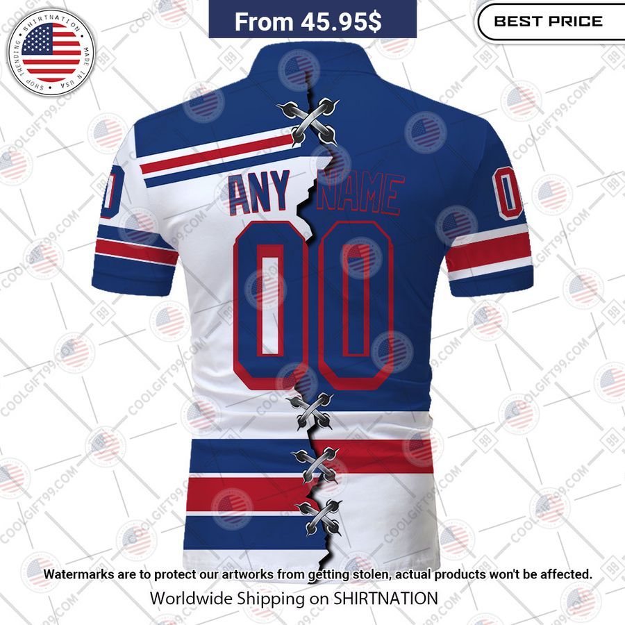New York Rangers Mix Jersey Style Custom Polo You guys complement each other