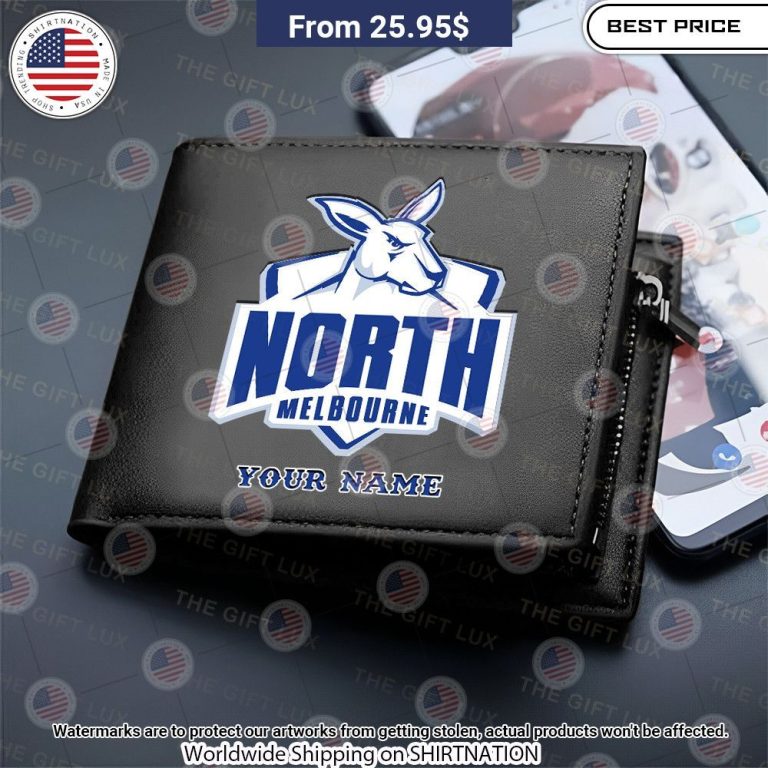 North Melbourne Custom Leather Wallet Your face is glowing like a red rose