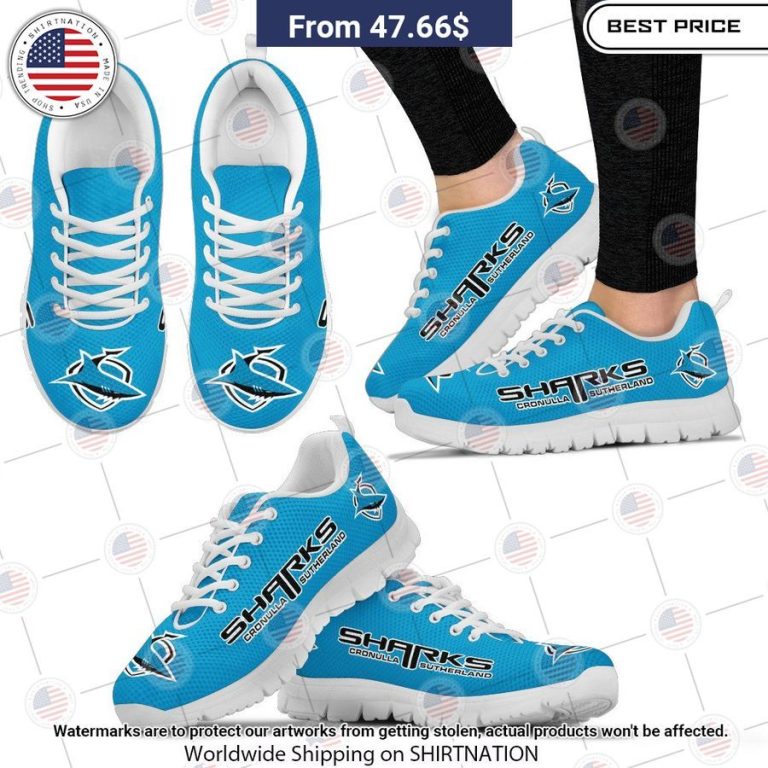 NRL Cronulla Sutherland Sharks Running Shoes Nice shot bro