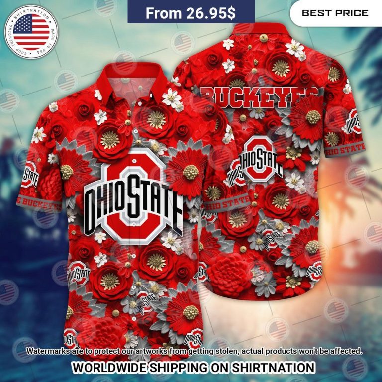 Ohio State Buckeyes NCAA Hawaiian Shirt Such a charming picture.