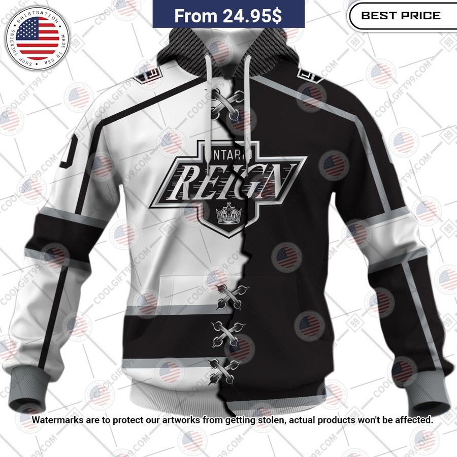 Ontario Reign Mix Jersey Custom Hoodie This place looks exotic.