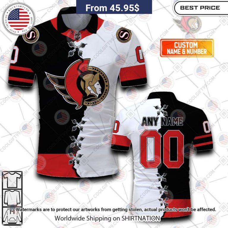 Ottawa Senators Mix Jersey Style Custom Polo Nice photo dude