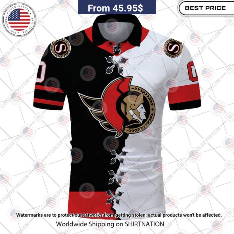 Ottawa Senators Mix Jersey Style Custom Polo You look different and cute