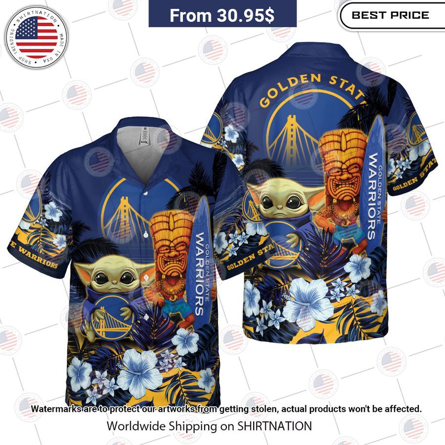 Golden State Warriors Baby Yoda Hawaiian Shirt