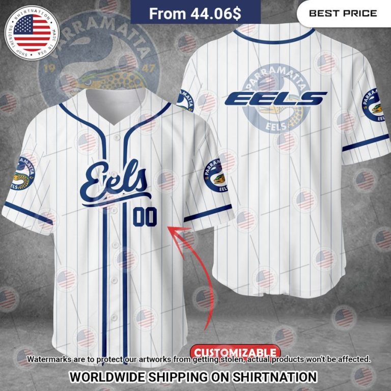 Parramatta Eels Custom Baseball Jersey Impressive picture.