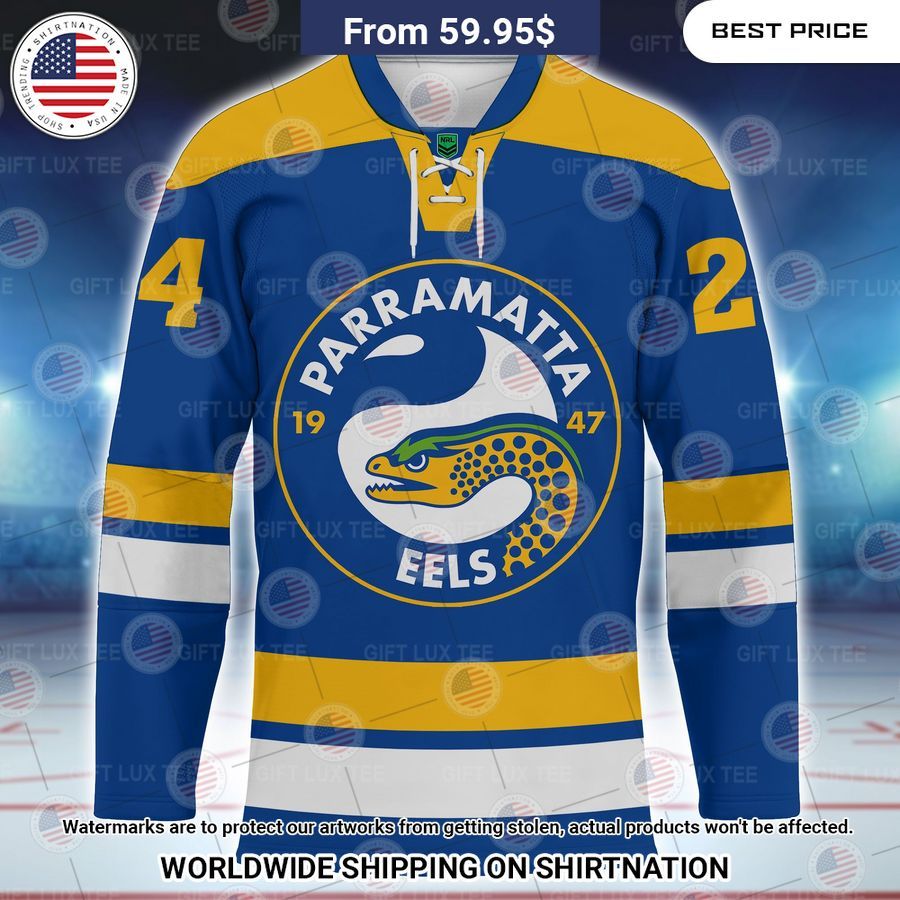 Parramatta Eels Custom Hockey Jersey Nice shot bro