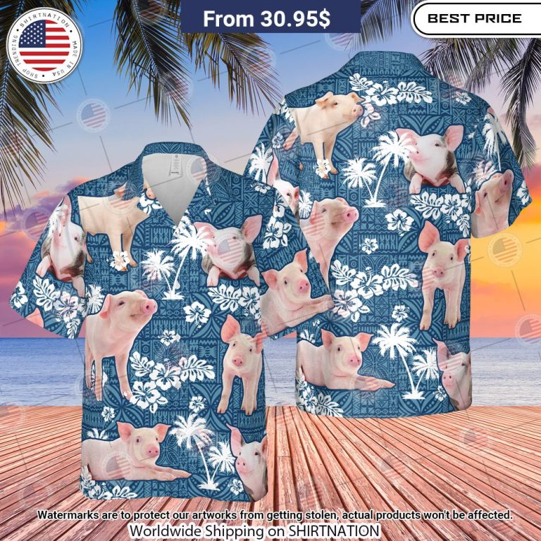 Pig Blue Tribal Hawaiian Shirt Royal Pic of yours