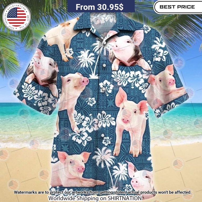 Pig Blue Tribal Hawaiian Shirt Royal Pic of yours