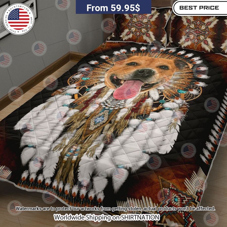 pitbull dog native american rosette bedding 2 555.jpg