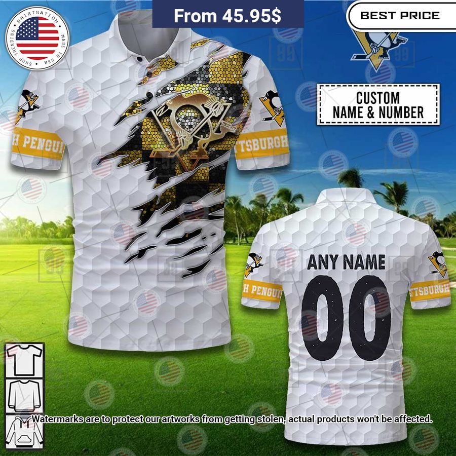 Pittsburgh Penguins Mix Golf Custom Polo Shirt