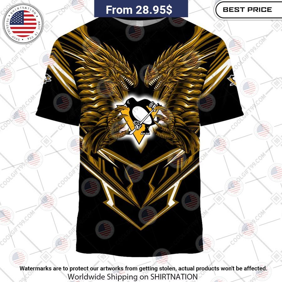Pittsburgh Penguins Dragon Custom Shirt Elegant picture.