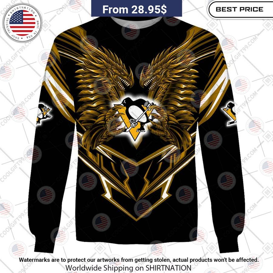 Pittsburgh Penguins Dragon Custom Shirt Amazing Pic