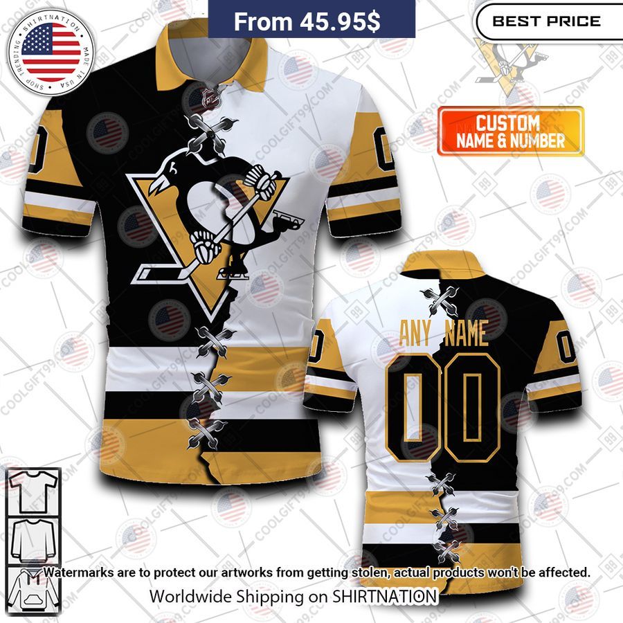 Pittsburgh Penguins Mix Jersey Style Custom Polo You are always best dear