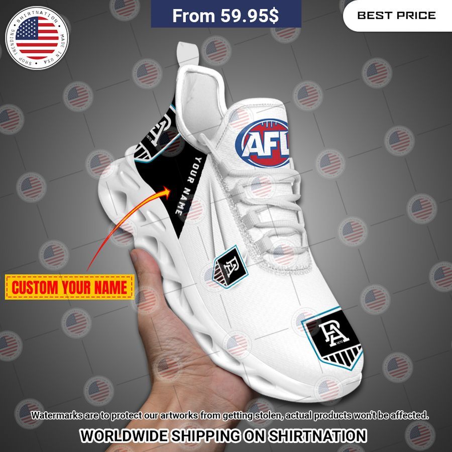 Port Adelaide Power Custom Max Soul Shoes Coolosm