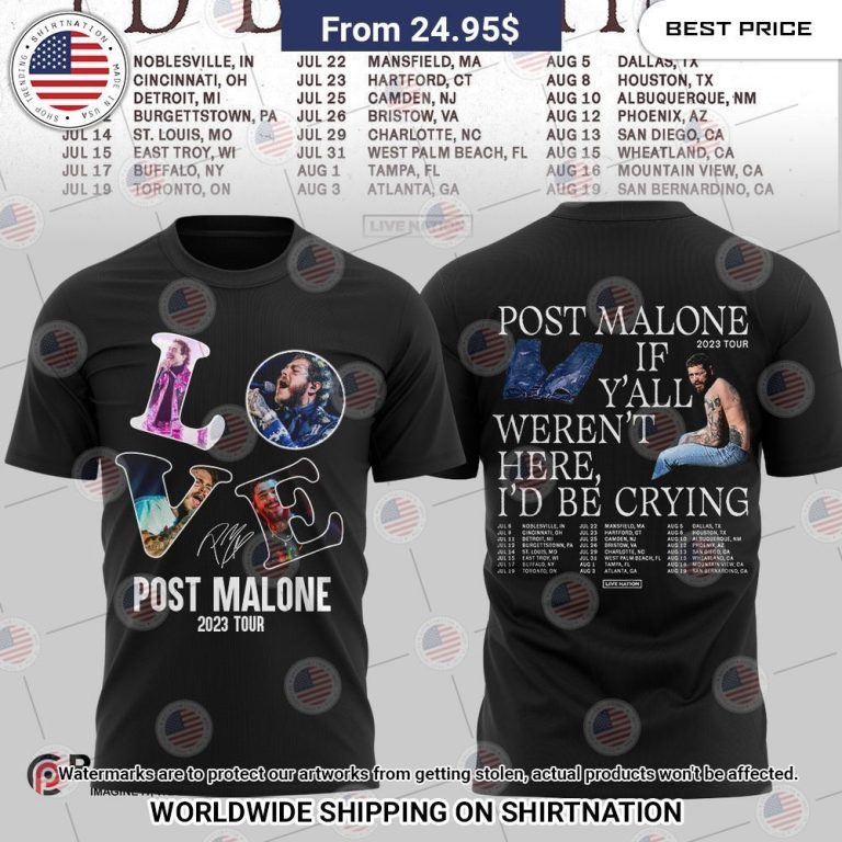 Post Malone Tour 2023 Shirt Great, I liked it