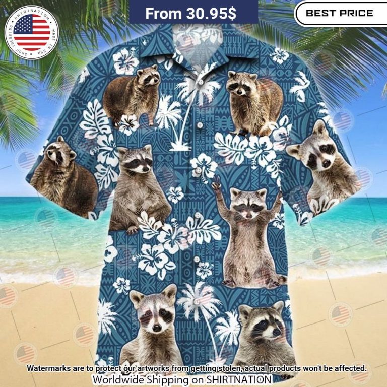 Raccoon Blue Tribal Hawaiian Shirt My favourite picture of yours