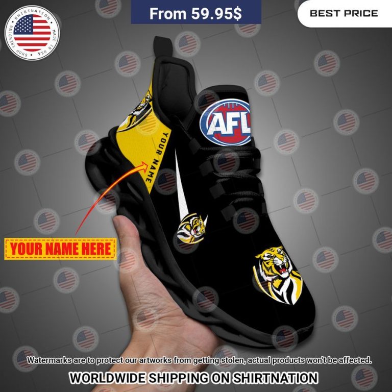 Richmond Tigers Custom Max Soul Shoes Good one dear