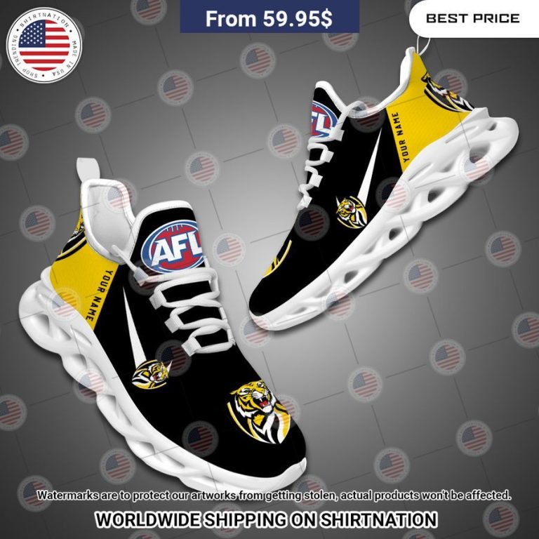 Richmond Tigers Custom Max Soul Shoes Nice photo dude