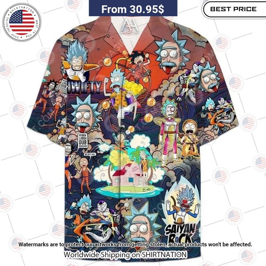 Rick And Morty 24 Dragon Ball Z Hawaiian Shirt