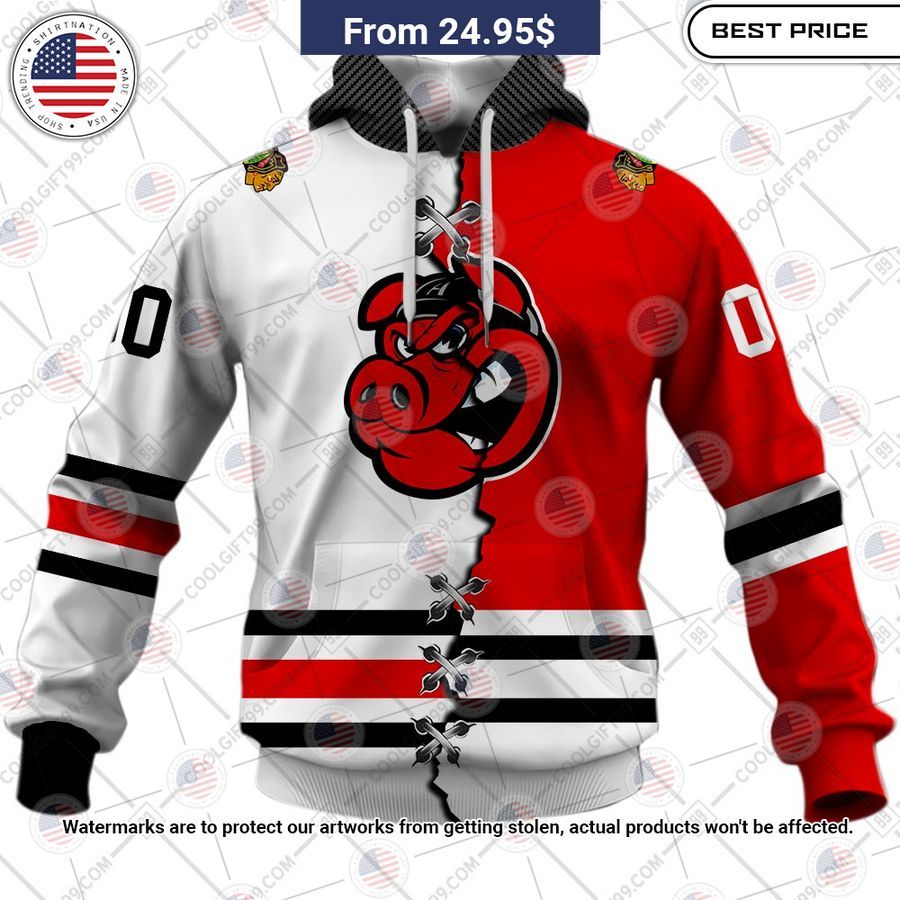 Rockford IceHogs Mix Jersey Custom Hoodie You look so healthy and fit
