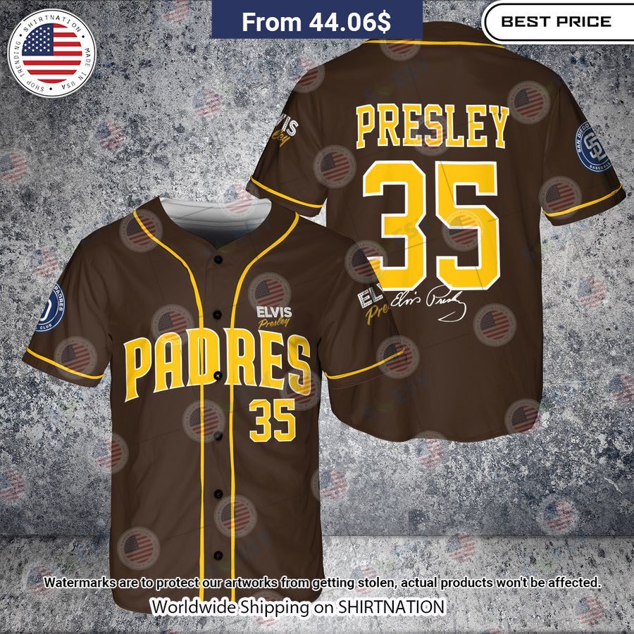 San Diego Padres 35 Elvis Presley Baseball Jersey You look cheerful dear