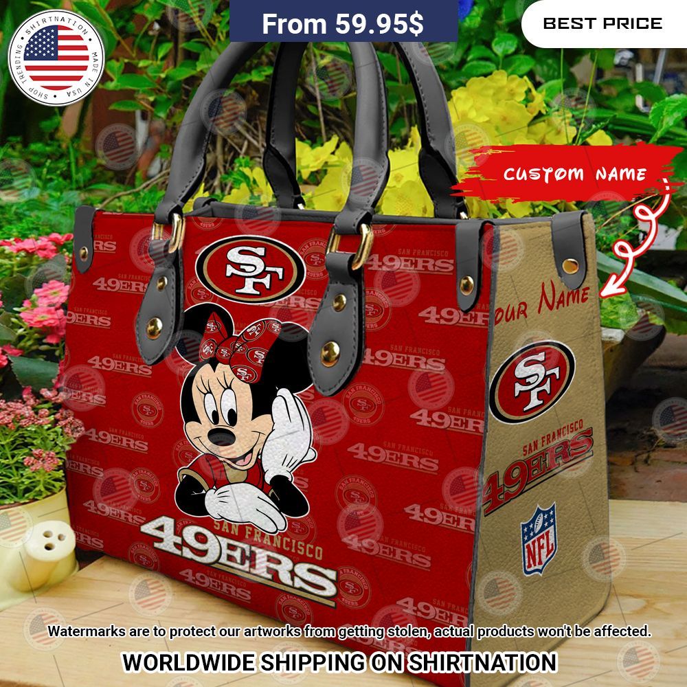 BEST San Francisco Ers Minnie Mouse Leather Shoulder Handbag