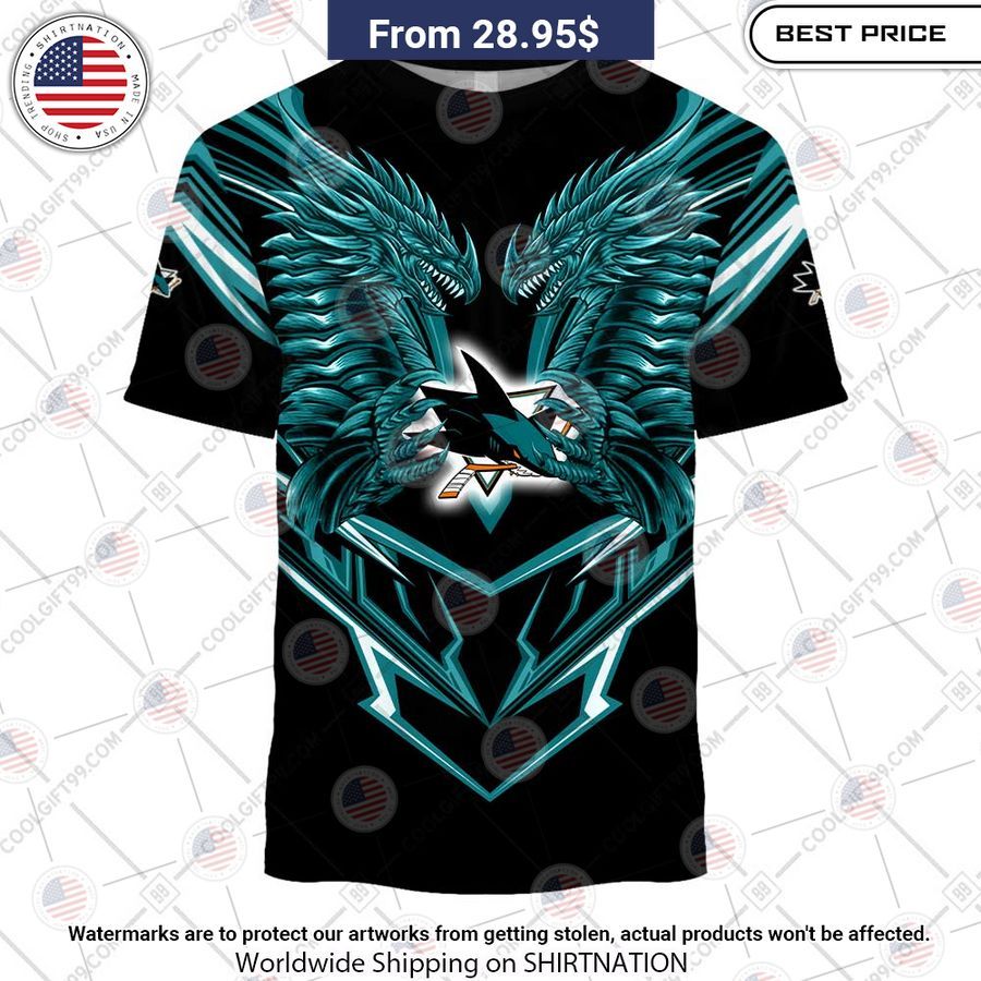 San Jose Sharks Dragon Custom Shirt Hey! Your profile picture is awesome