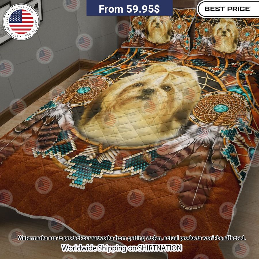 Shih Tzu Dog Native American Leather Bedding Sizzling
