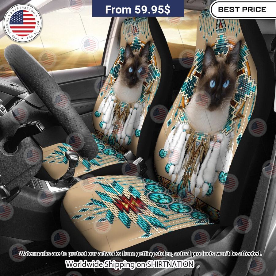 Siamese Cat Native American Dreamcatcher Seat Cover Ah! It is marvellous