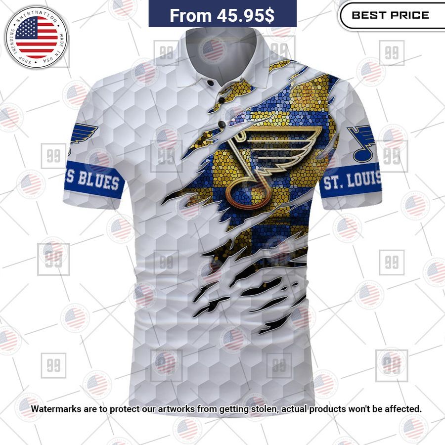 St. Louis Blues Custom Polo Your face has eclipsed the beauty of a full moon