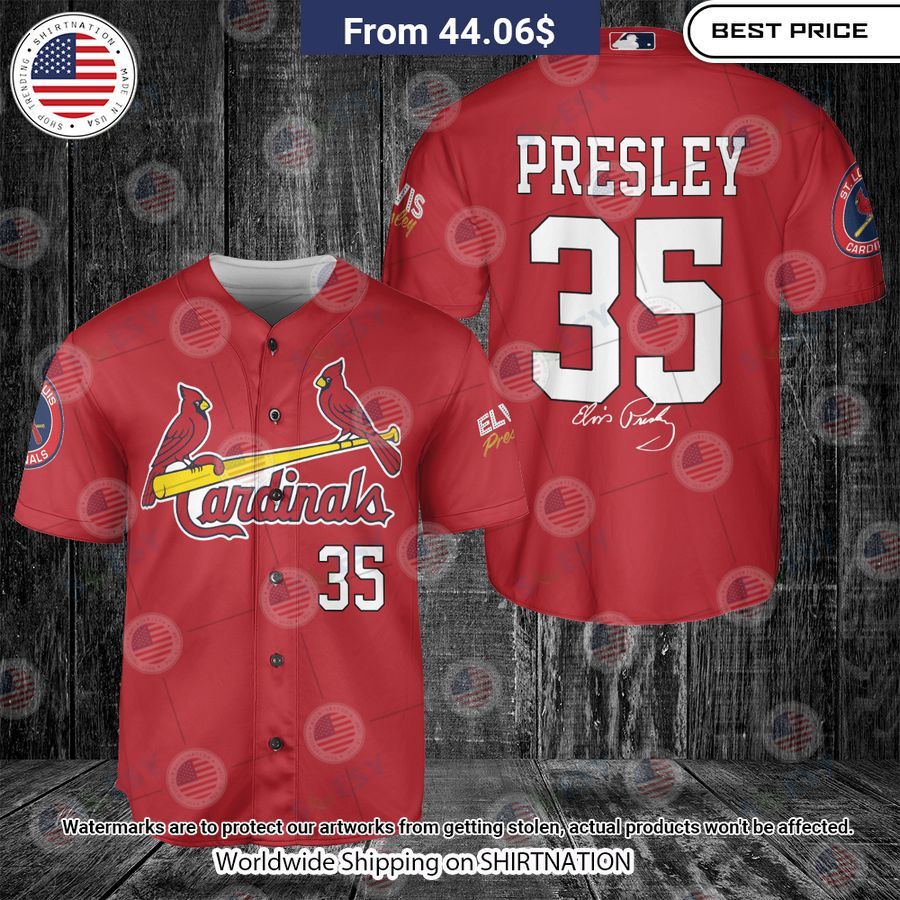 St. Louis Cardinals 35 Elvis Presley Baseball Jersey Generous look