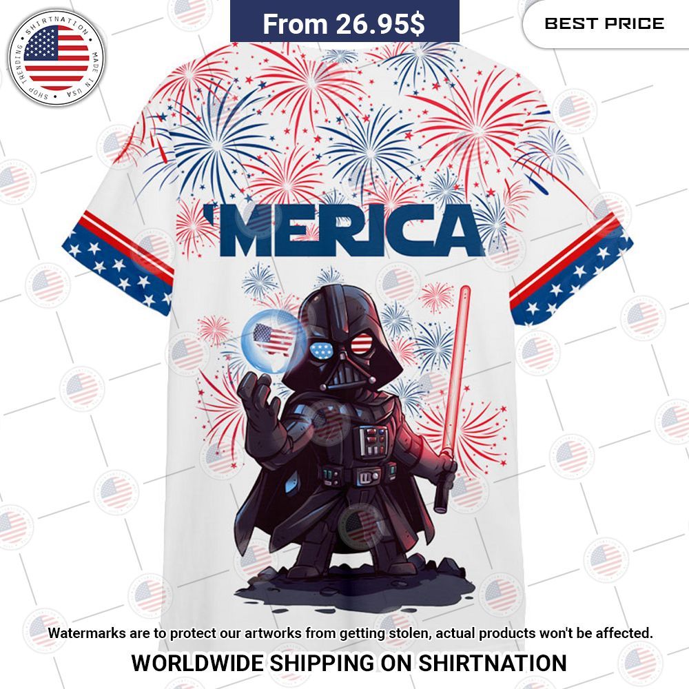 Star Wars Darth Vader Independence Day T Shirt Generous look