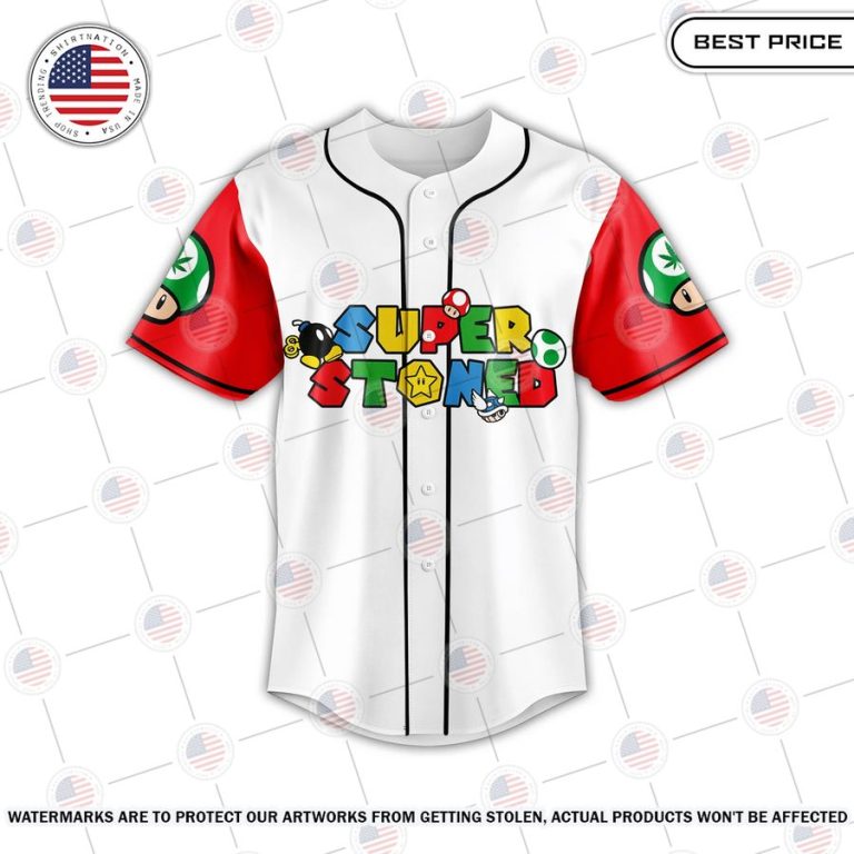 Super Stoned Mario Baseball Jersey You always inspire by your look bro