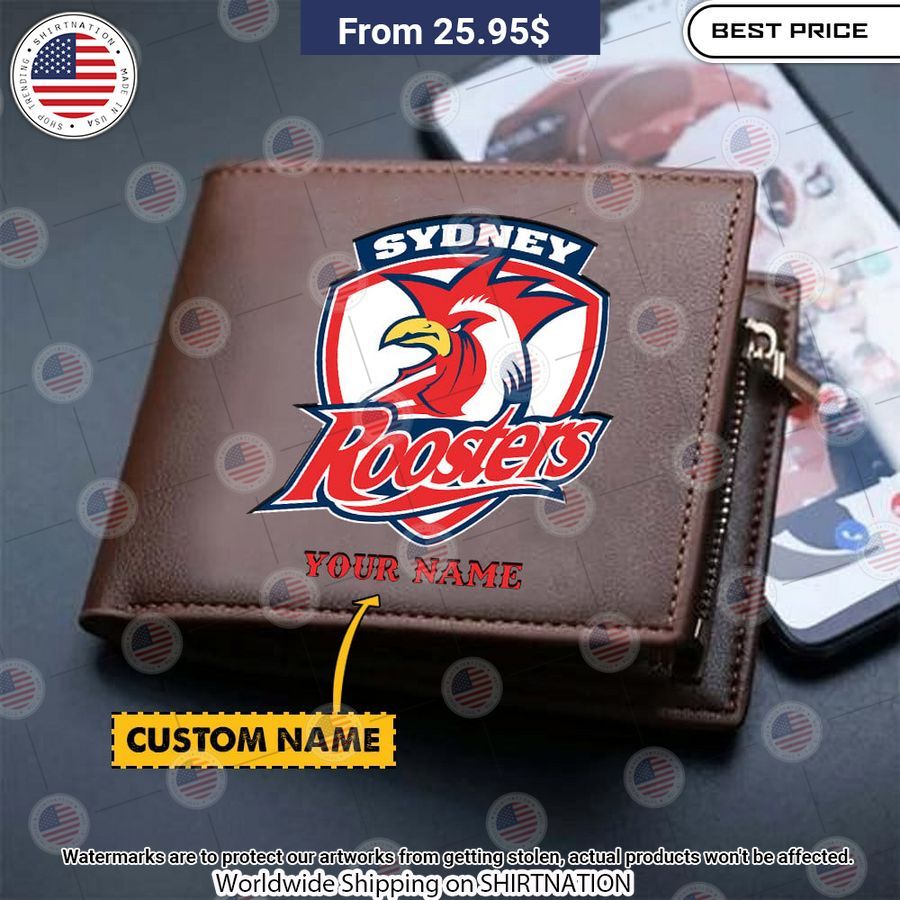 Sydney Roosters Custom Leather Wallet Awesome Pic guys