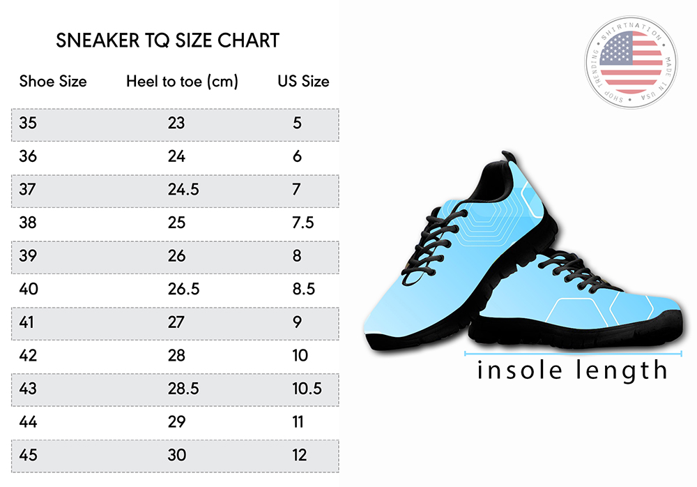 Sneaker Size Chart Shirtnation