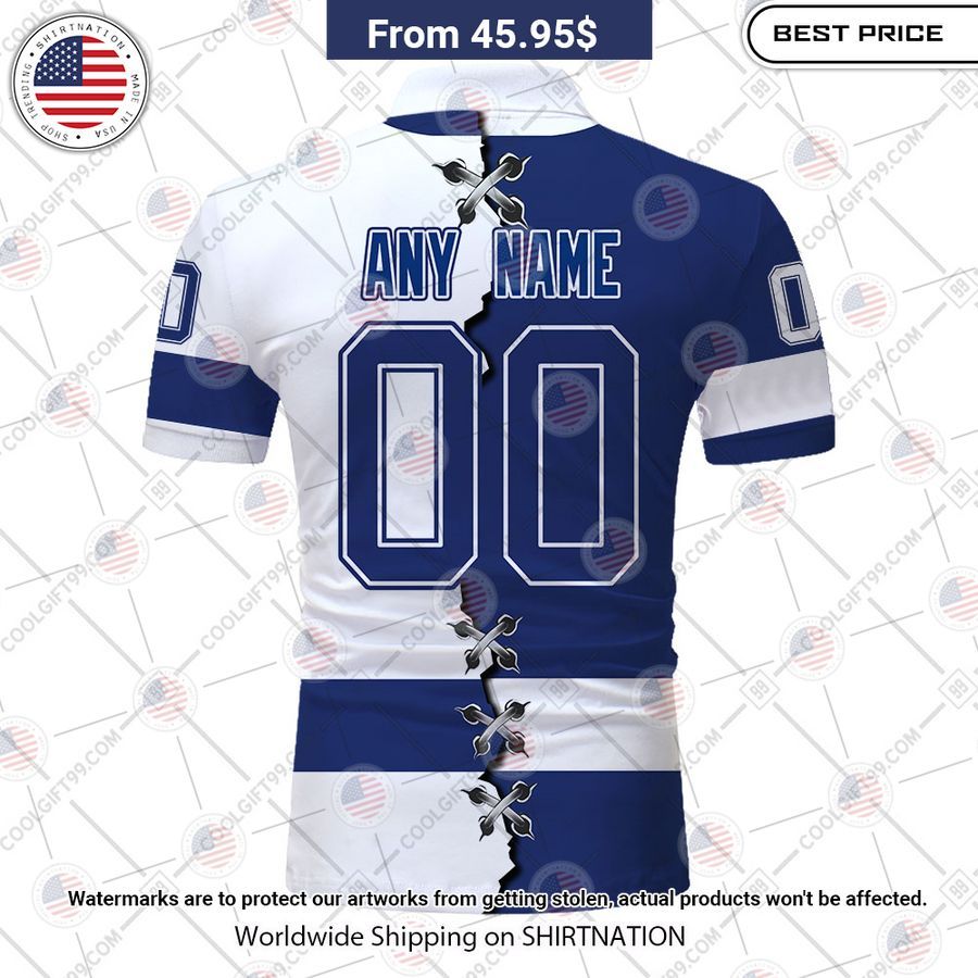 Tampa Bay Lightning Mix Jersey Style Custom Polo Royal Pic of yours
