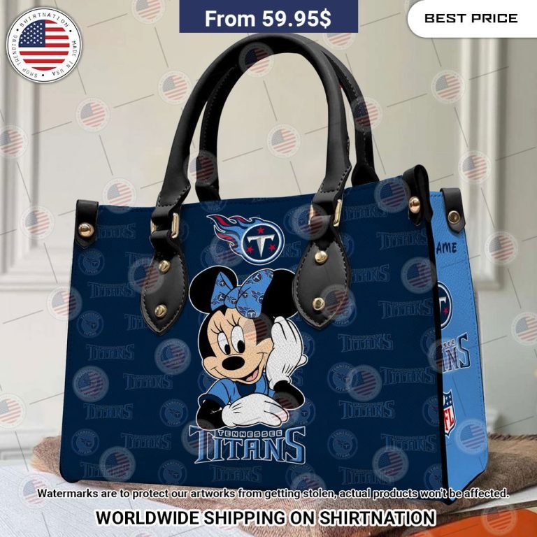 Tennessee Titans Minnie Mouse Leather Handbag Nice photo dude