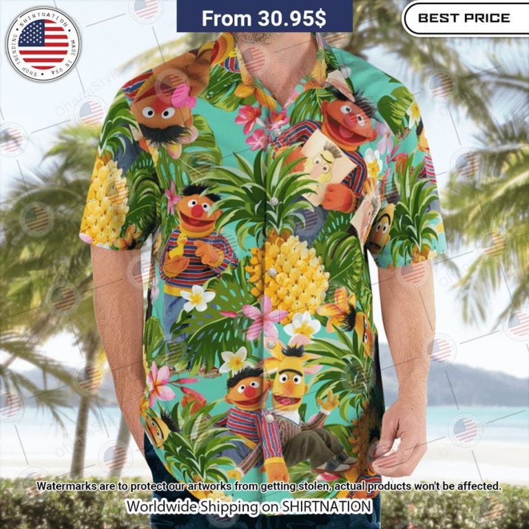 The Muppets Bert And Ernie Tropical Hawaiian Shirt