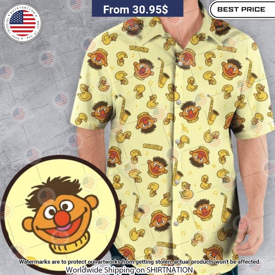 The Muppets Ernie And Rubbber Duckie Hawaiian Shirt Cool look bro