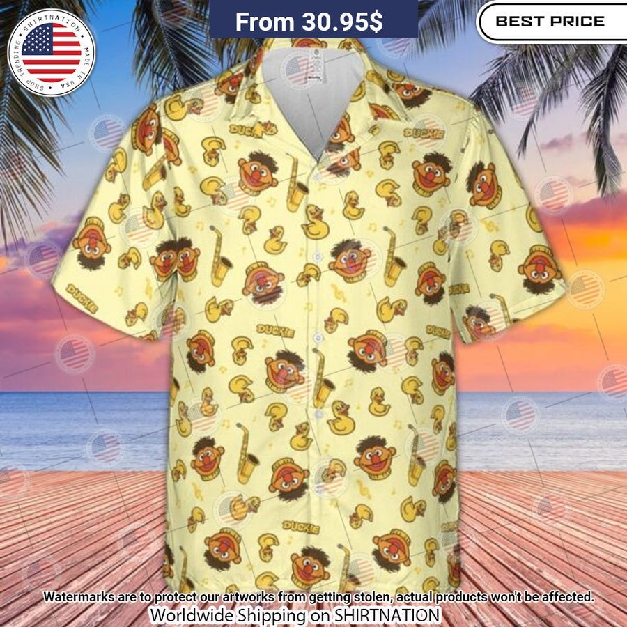 The Muppets Ernie And Rubbber Duckie Hawaiian Shirt Handsome as usual