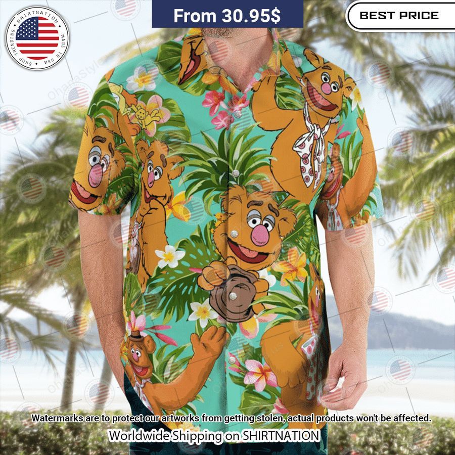 The Muppets Fozzie Bear Tropical Hawaiian Shirt